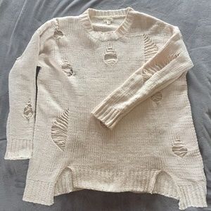 Oversized distressed sweater